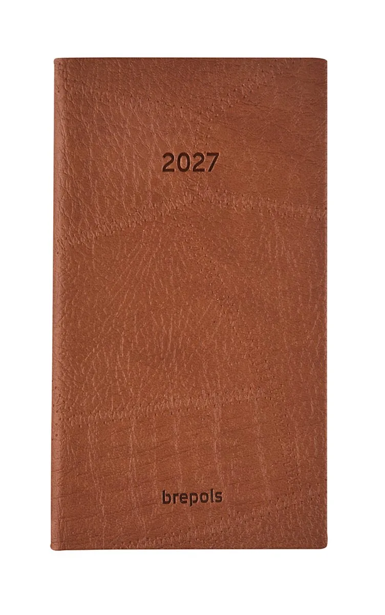 agenda 2027 - OPTIVISION POCKET [0.717] - LUCCA - Zakagenda - 1 week op 2 pagina's - Weekoverzicht - 9 x 16 cm från Brepols i Brun – produktbild