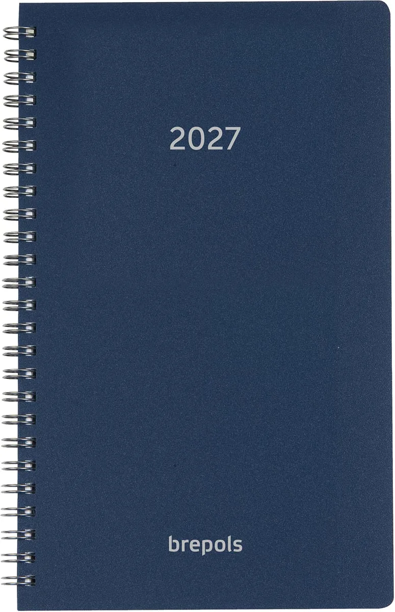 agenda Breform Polyprop 6-talig, blauw, 2027 van Brepols – productfoto