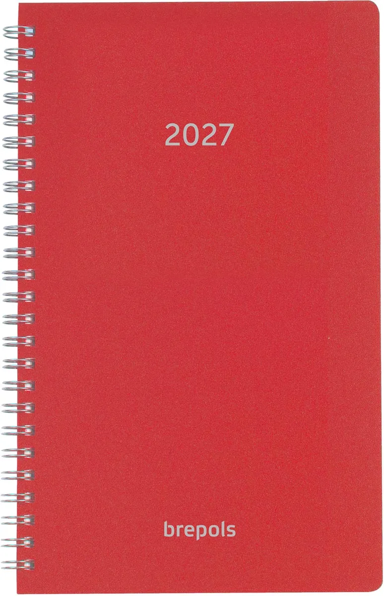 agenda Breform Polyprop 6-talig, rood, 2027 van Brepols – productfoto