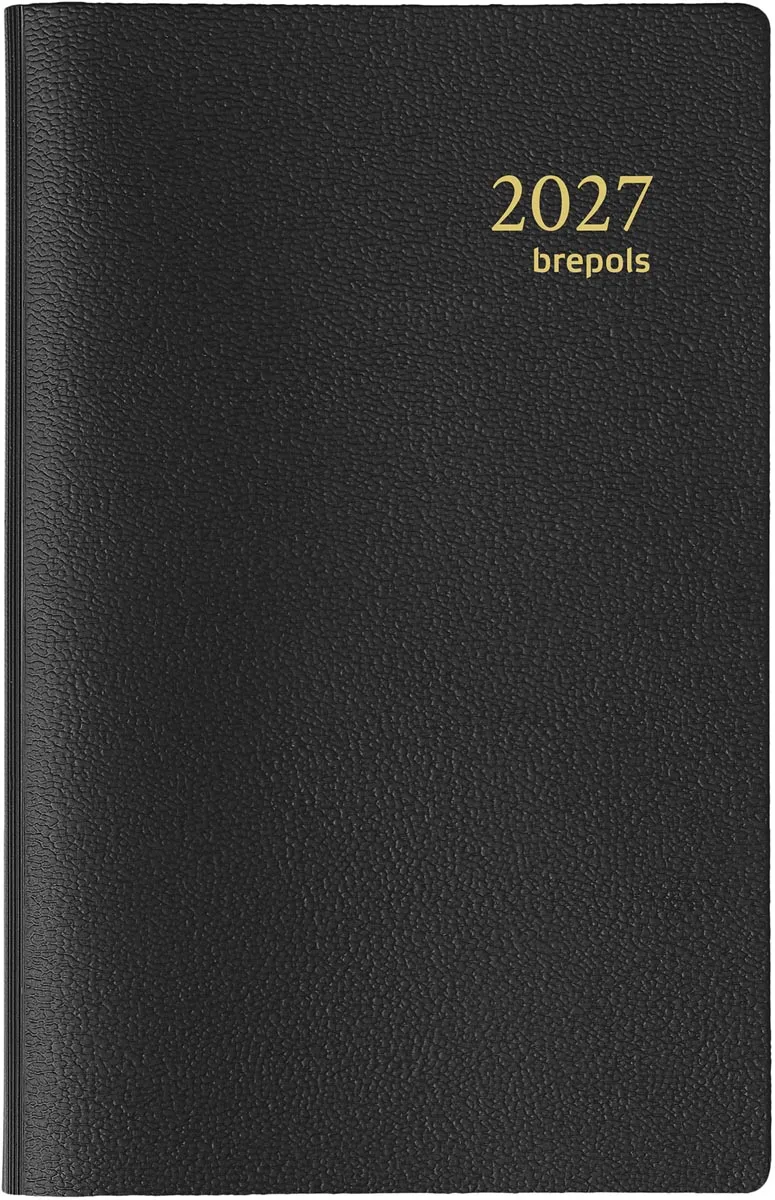 agenda Delta Genova 6-talig, zwart, 2027 van Brepols – productfoto
