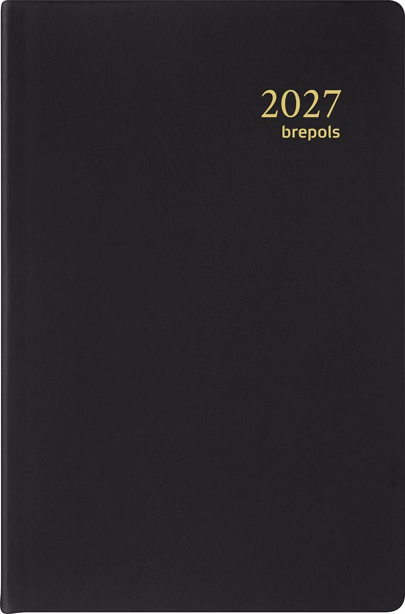 agenda Delta Seta 6-talig, zwart, 2027 de Brepols – photo produit