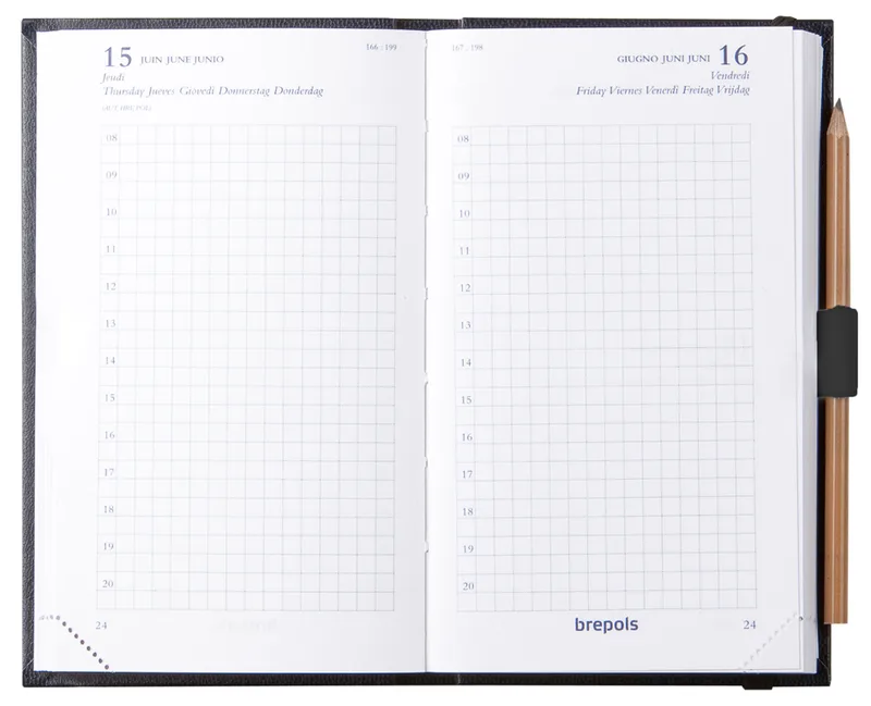 Buchkalender , CHANTIER, 2027, farbig sortiert van Brepols – productfoto