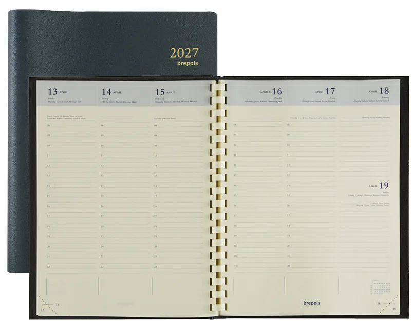 Buchkalender Timing 0.136, 2027, schwarz by Brepols – product photo