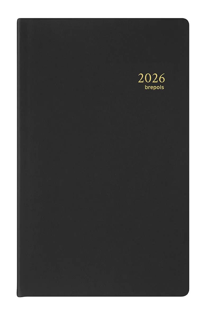 bureau agenda 2026 - BUILDING [0.414] - SETA - Bureau agenda - 1 dag op 1 pagina - Dagoverzicht - 10 x 16.5 cm från Brepols i Svart – produktbild