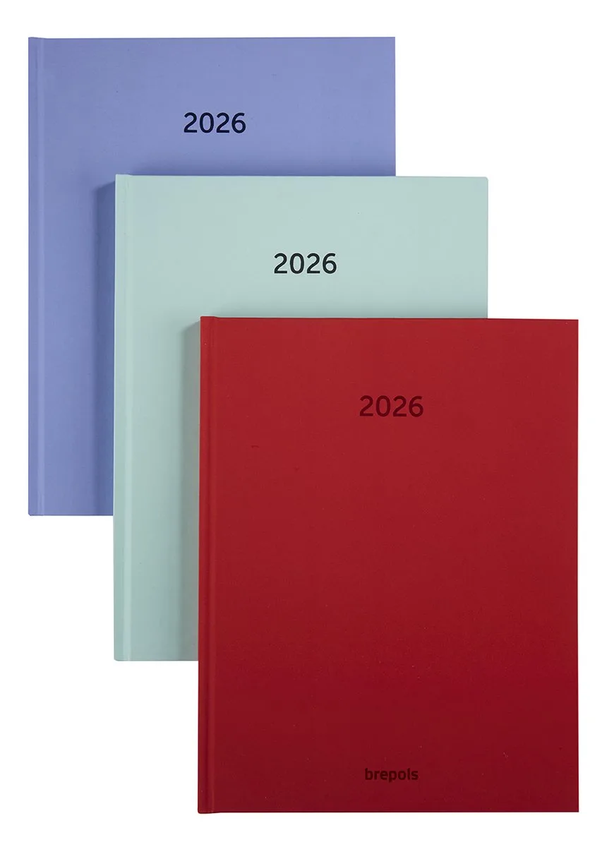 bureau agenda 2026 - TIMING [0.136] - SUNRISE - Bureau agenda - 1 week op 2 pagina's - Weekoverzicht - 17.1 x 22 cm van Brepols in Rood – productfoto