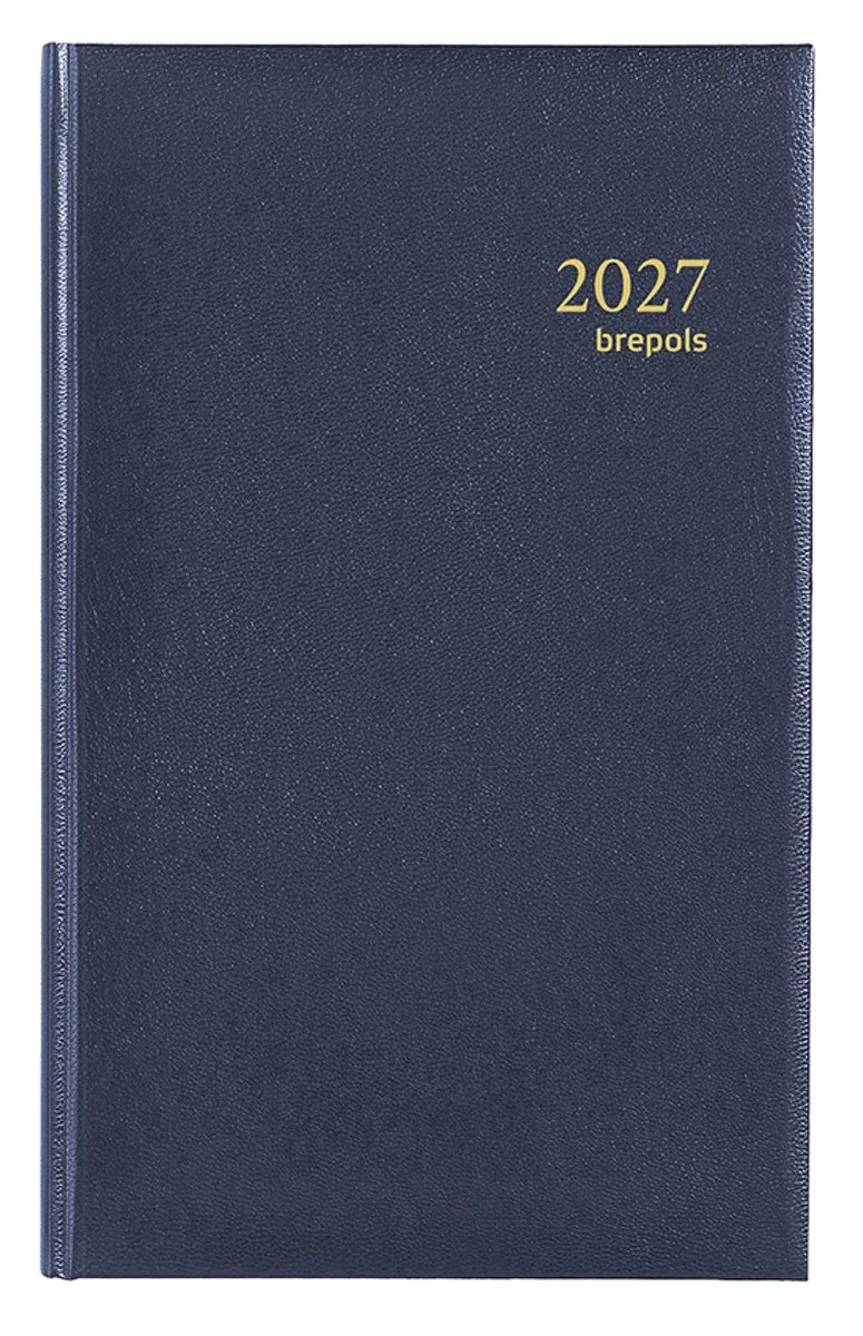 bureau agenda 2027 - BREFIX [0.016] - LIMA - Bureau agenda - 1 dag op 1 pagina - Dagoverzicht - 11.3 x 18.2 cm by Brepols in Blue – product photo