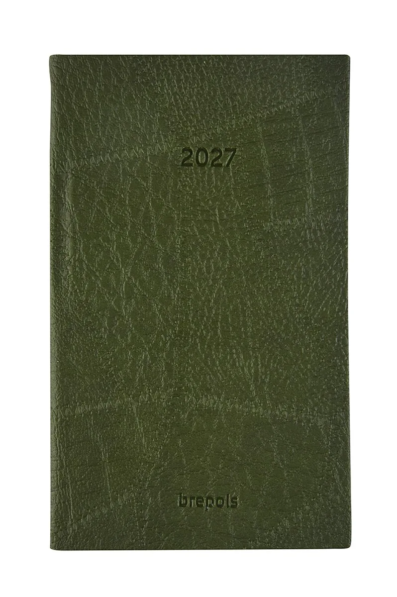 bureau agenda 2027 - BREFORM [0.516] - LUCCA - Bureau agenda - 1 dag op 1 pagina - Dagoverzicht - 10 x 16.5 cm från Brepols i Grön – produktbild