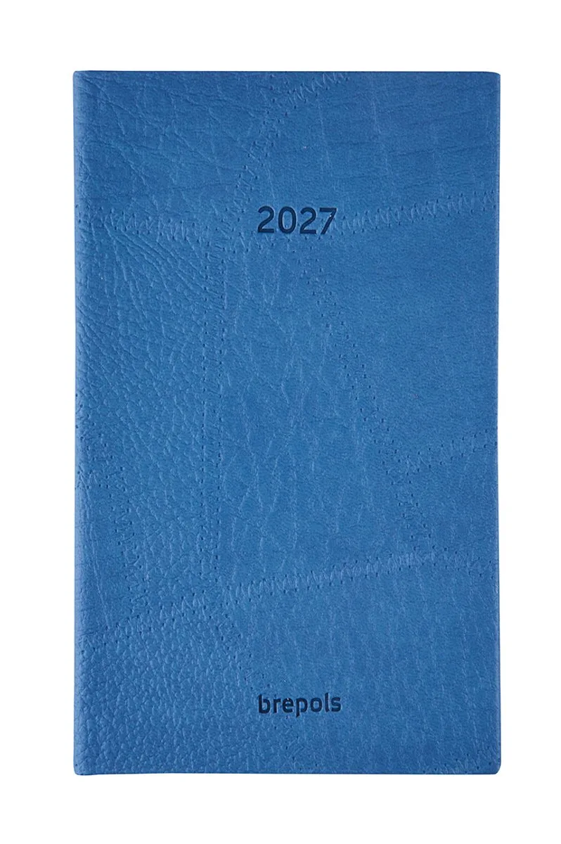 bureau agenda 2027 - BREFORM [0.516] - LUCCA - Bureau agenda - 1 dag op 1 pagina - Dagoverzicht - 10 x 16.5 cm från Brepols i Blå – produktbild