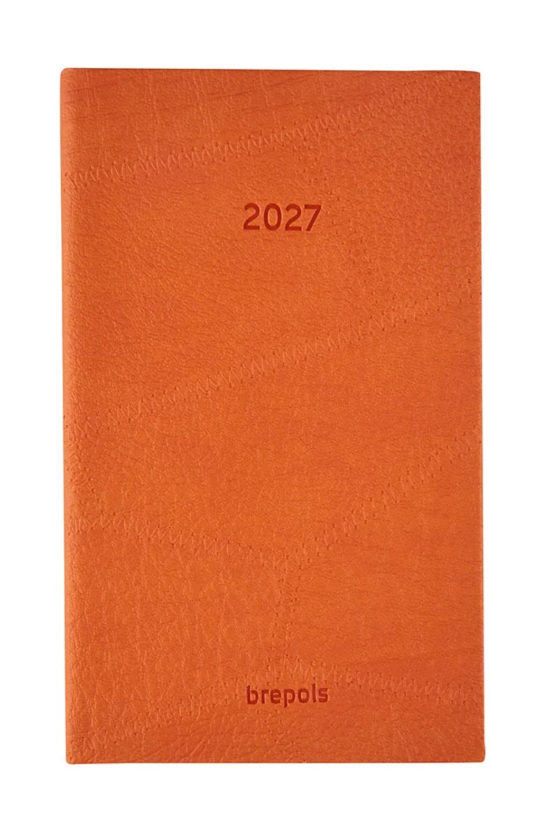bureau agenda 2027 - BREFORM [0.516] - LUCCA - Bureau agenda - 1 dag op 1 pagina - Dagoverzicht - 10 x 16.5 cm från Brepols i Orange – produktbild