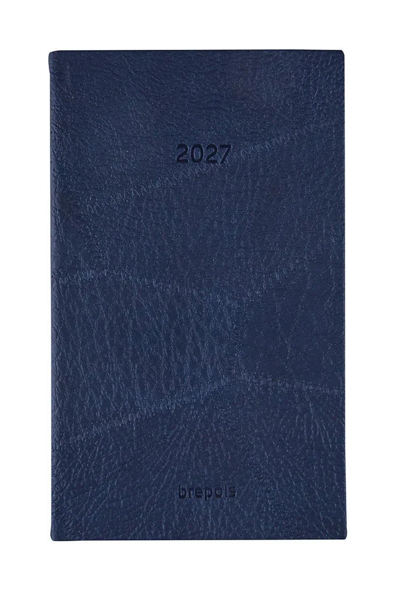 bureau agenda 2027 - BREFORM [0.516] - LUCCA - Bureau agenda - 1 dag op 1 pagina - Dagoverzicht - 10 x 16.5 cm från Brepols i Mörkblå – produktbild