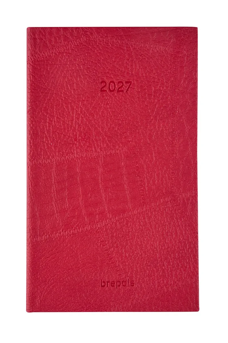 bureau agenda 2027 - BREFORM [0.516] - LUCCA - Bureau agenda - 1 dag op 1 pagina - Dagoverzicht - 10 x 16.5 cm från Brepols i Röd – produktbild