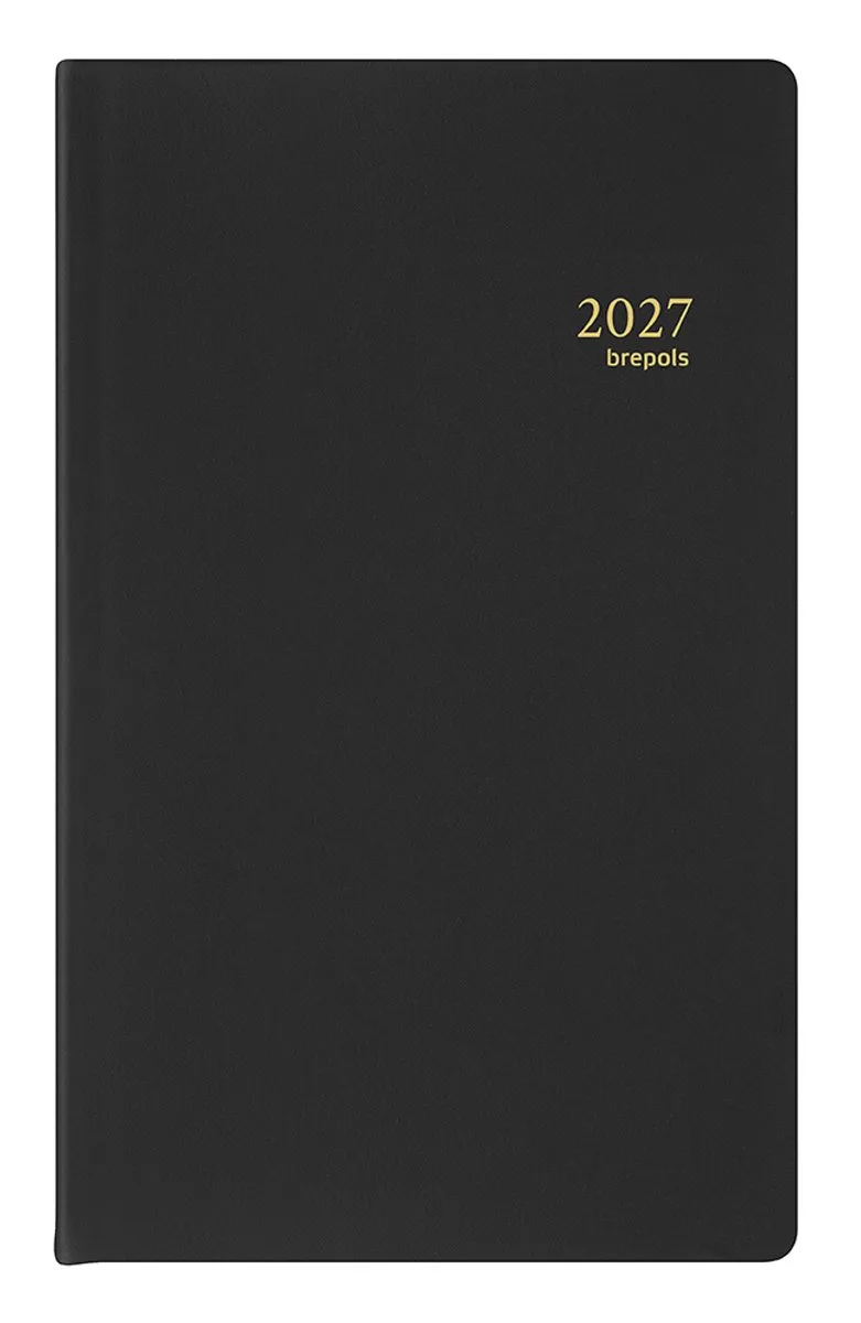 bureau agenda 2027 - BUILDING [0.414] - SETA - Bureau agenda - 1 dag op 1 pagina - Dagoverzicht - 10 x 16.5 cm från Brepols i Svart – produktbild