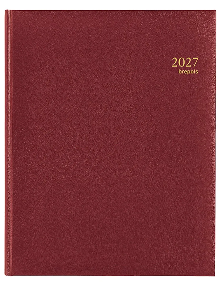 bureau agenda 2027 - CONCORDE [0.240] - LIMA - Bureau agenda - 1 week op 2 pagina's - Weekoverzicht - 21 x 27 cm de Brepols en Bordeaux – photo produit