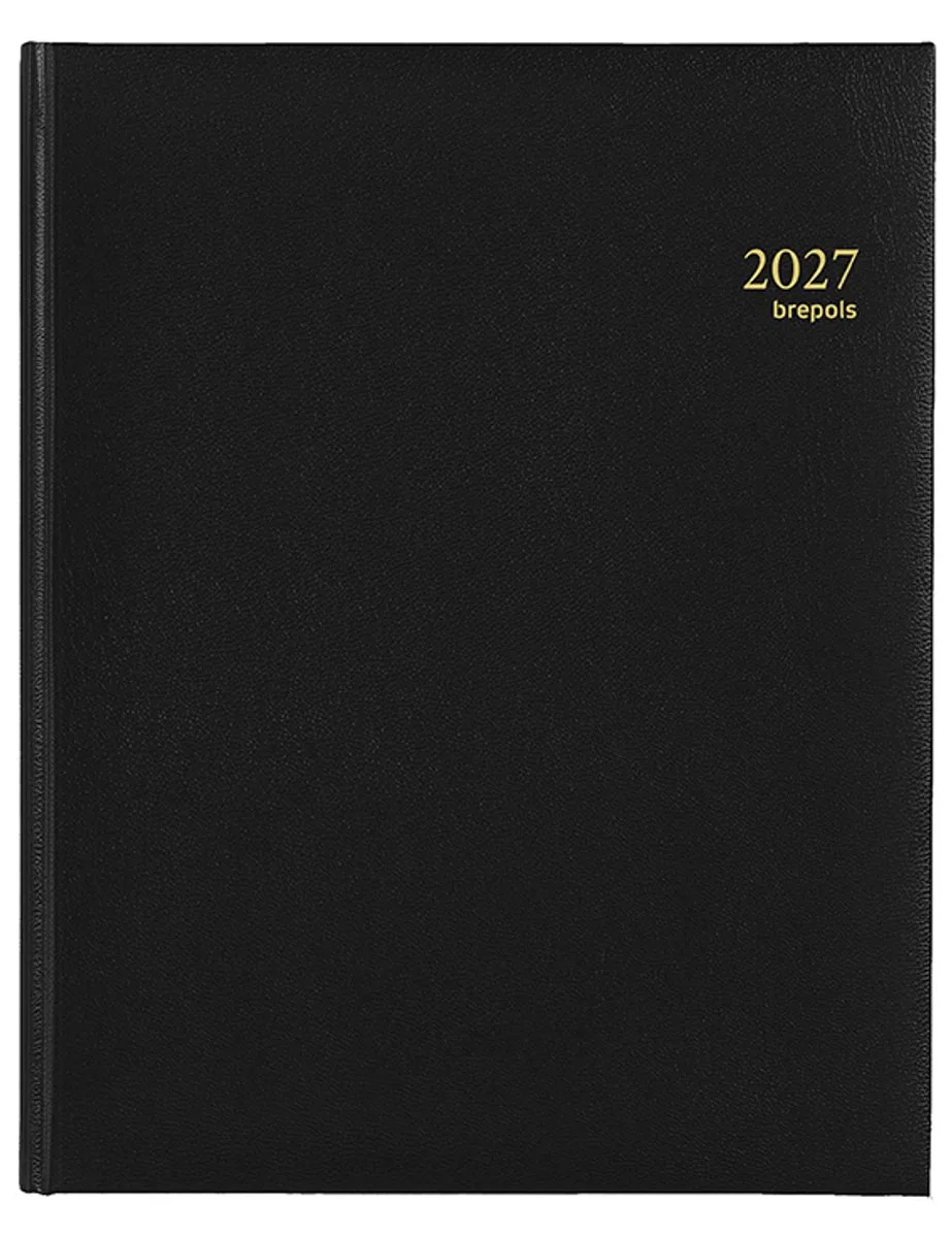 bureau agenda 2027 - CONCORDE [0.240] - LIMA - Bureau agenda - 1 week op 2 pagina's - Weekoverzicht - 21 x 27 cm von Brepols in Schwarz – Produktfoto