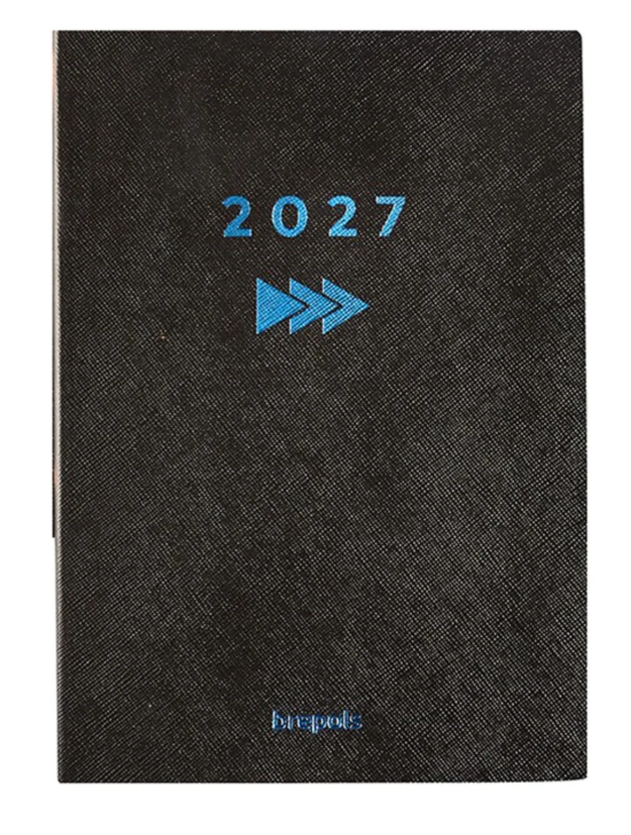 bureau agenda 2027 - ESSENTIAL [0.150] - GO AHEAD - Bureau agenda - 1 week op 2 pagina's - Weekoverzicht - Blauw - 14.8 x 21 cm de Brepols en Noir – photo produit
