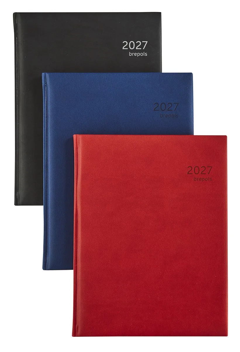 bureau agenda 2027 - OPTIVISION LARGE [0.117] - CLASSICA - Bureau agenda - 1 week op 2 pagina's - Weekoverzicht - 17.1 x 22 cm från Brepols i Svart – produktbild