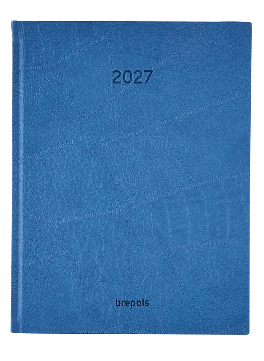 bureau agenda 2027 - OPTIVISION LARGE [0.117] - LUCCA - Bureau agenda - 1 week op 2 pagina's - Weekoverzicht - 17.1 x 22 cm från Brepols i Blå – produktbild