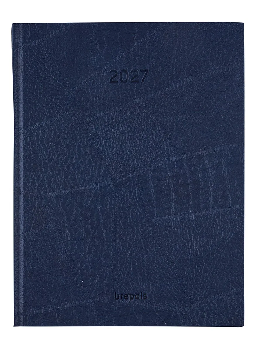 bureau agenda 2027 - OPTIVISION LARGE [0.117] - LUCCA - Bureau agenda - 1 week op 2 pagina's - Weekoverzicht - 17.1 x 22 cm van Brepols in Donkerblauw – productfoto