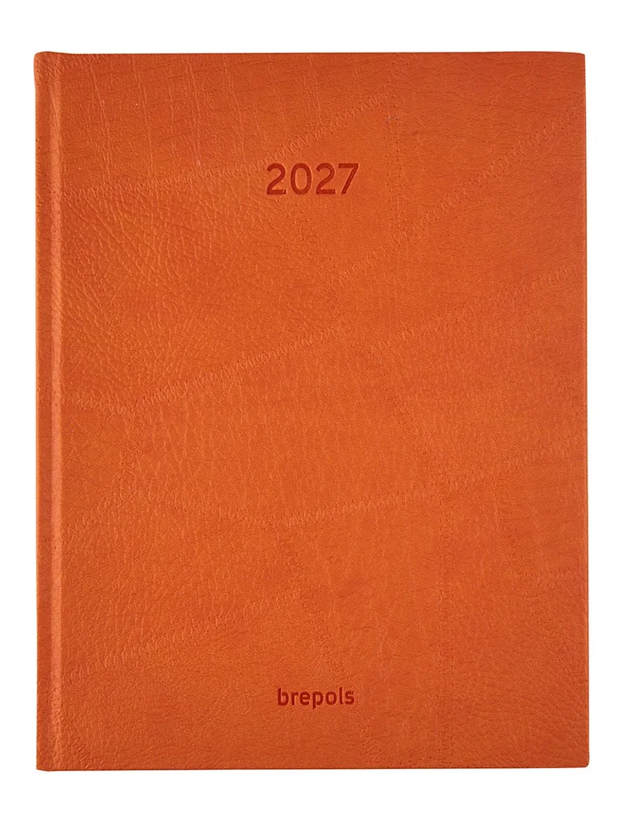 bureau agenda 2027 - OPTIVISION LARGE [0.117] - LUCCA - Bureau agenda - 1 week op 2 pagina's - Weekoverzicht - 17.1 x 22 cm från Brepols i Orange – produktbild