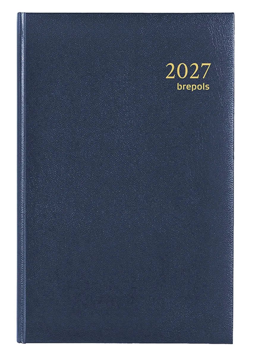 bureau agenda 2027 - SATURNUS KORT [0.231] - LIMA - Bureau agenda - 1 week op 1 pagina - Weekoverzicht - 13 x 20.8 cm van Brepols in Blauw – productfoto