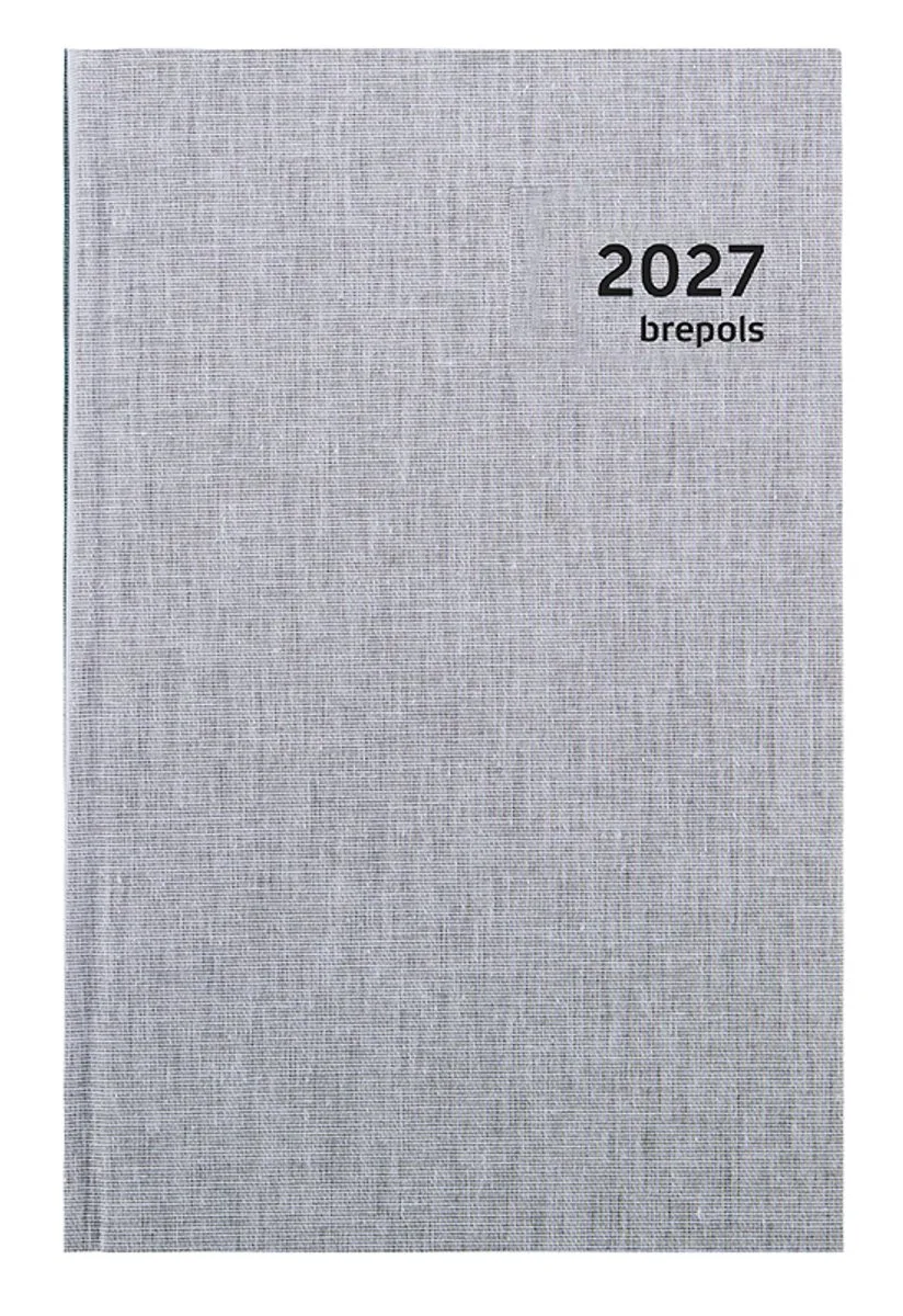 bureau agenda 2027 - SATURNUS LUXE [0.216] - DUBLETTA - Bureau agenda - 1 dag op 1 pagina - Dagoverzicht - 13.3 x 20.8 cm de Brepols en Gris clair – photo produit