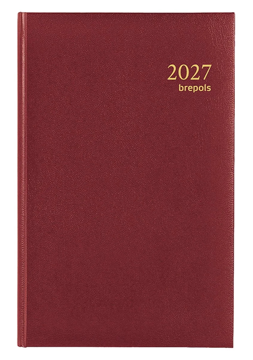bureau agenda 2027 - SATURNUS LUXE [0.216] - LIMA - Bureau agenda - 1 dag op 1 pagina - Dagoverzicht - 13.3 x 20.8 cm de Brepols en Bordeaux – photo produit