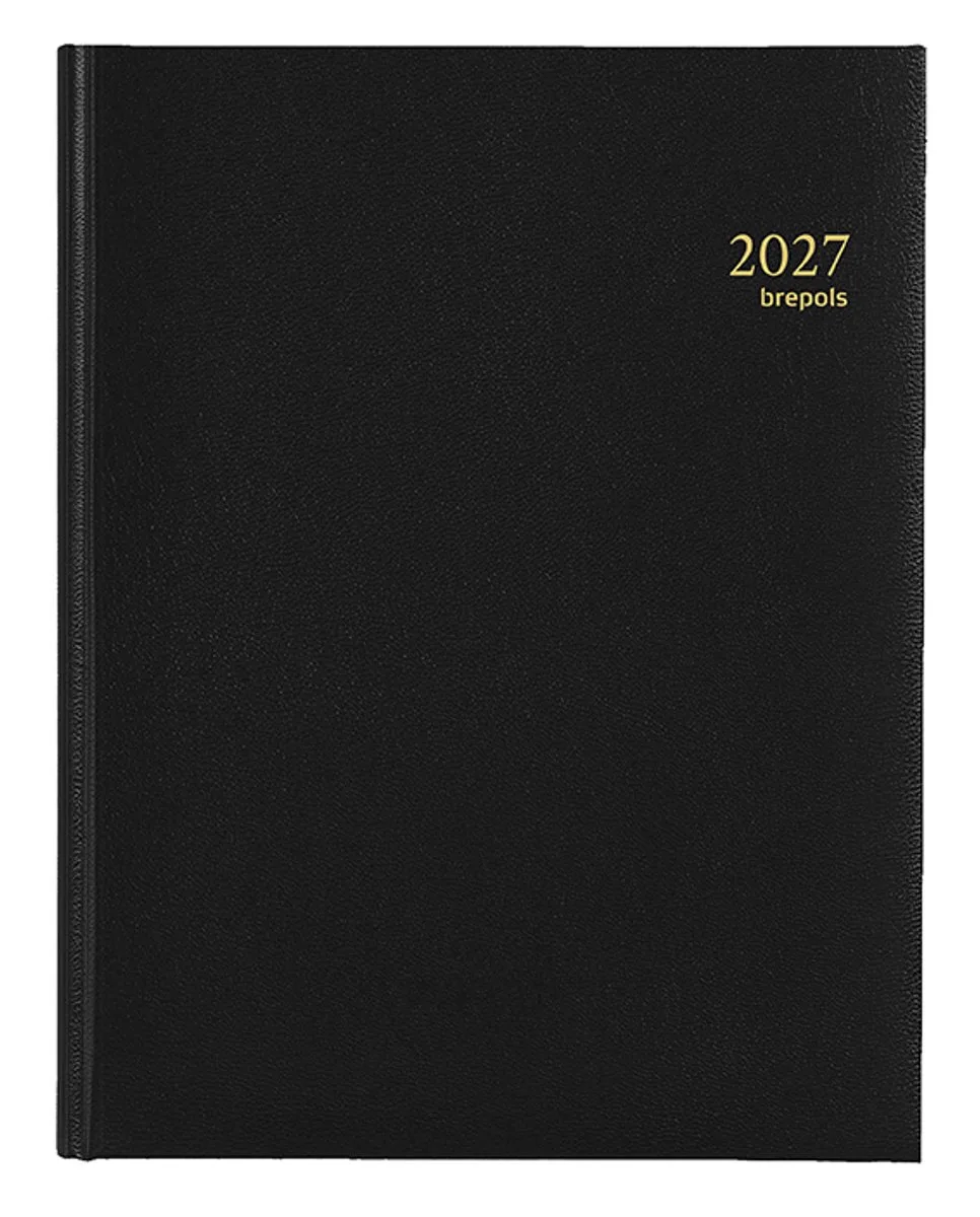 bureau agenda 2027 - TIMING [0.136] - LIMA - Bureau agenda - 1 week op 2 pagina's - Weekoverzicht - Zwart - 17.1 x 22 cm von Brepols in 15 × 20 cm – Produktfoto