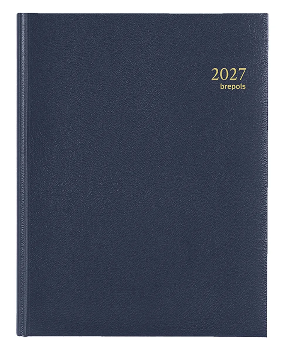 bureau agenda 2027 - TIMING [0.136] - LIMA - Bureau agenda - 1 week op 2 pagina's - Weekoverzicht - 17.1 x 22 cm fra Brepols i Blå – produktbillede