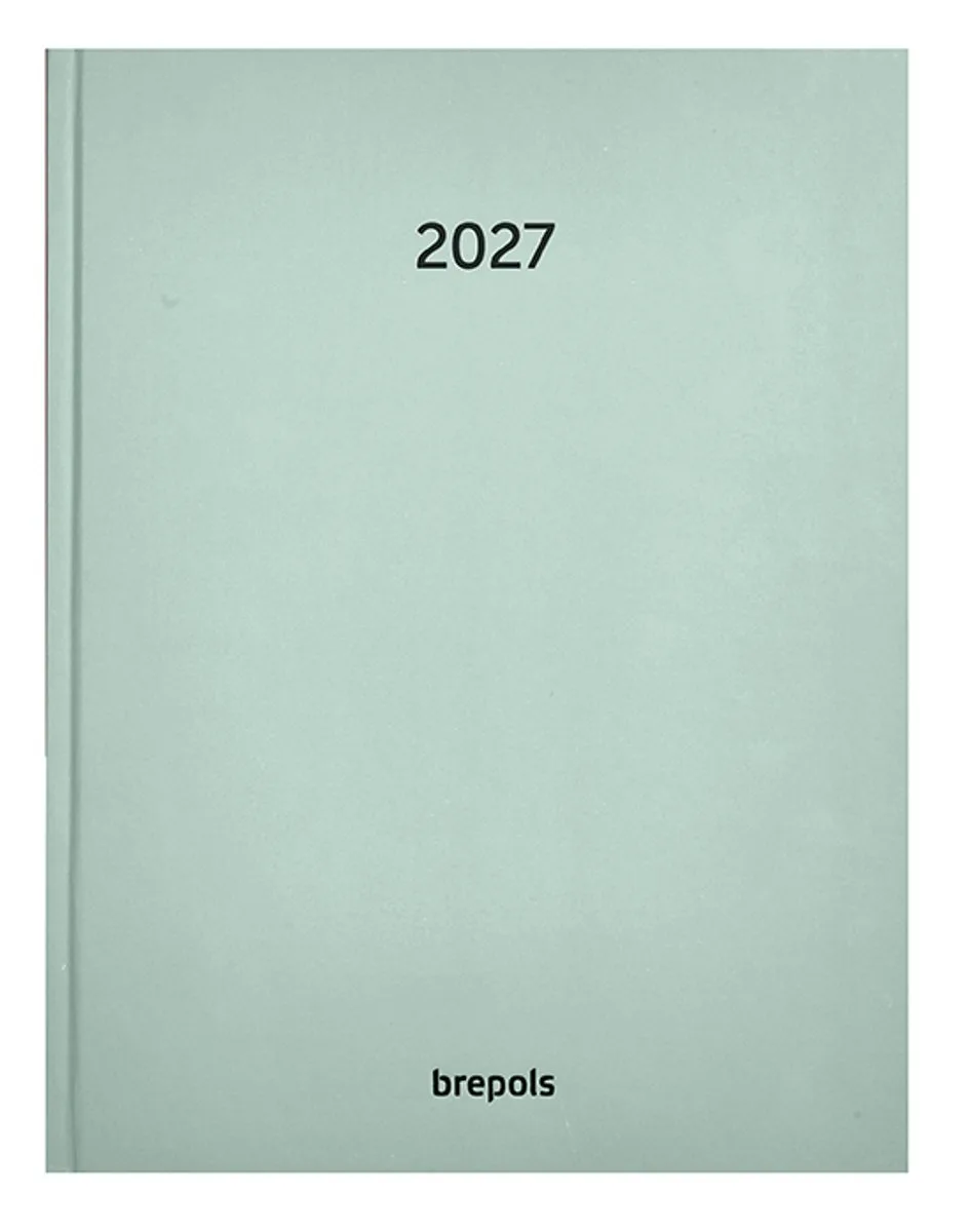 bureau agenda 2027 - TIMING [0.136] - SUNRISE - Bureau agenda - 1 week op 2 pagina's - Weekoverzicht - 17.1 x 22 cm fra Brepols i Grøn – produktbillede