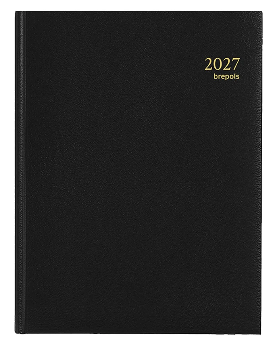 bureau agenda 2027 - TIMING [0.137] - LIMA - Bureau agenda - 1 week op 2 pagina's - Weekoverzicht - 17.1 x 22 cm von Brepols in Schwarz – Produktfoto