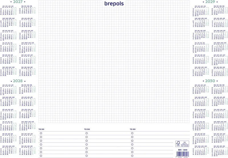 Bureau onderlegblok, 2027 van Brepols – productfoto