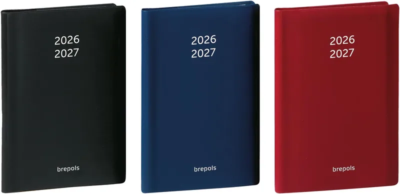 schoolagenda Student Seta, zwart-blauw-bordeaux, 2026-2027 de Brepols – photo produit