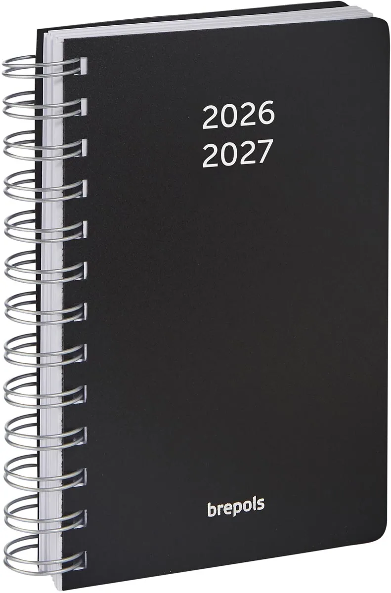 schoolagenda Wire-O, zwart, 2026-2027 by Brepols – product photo