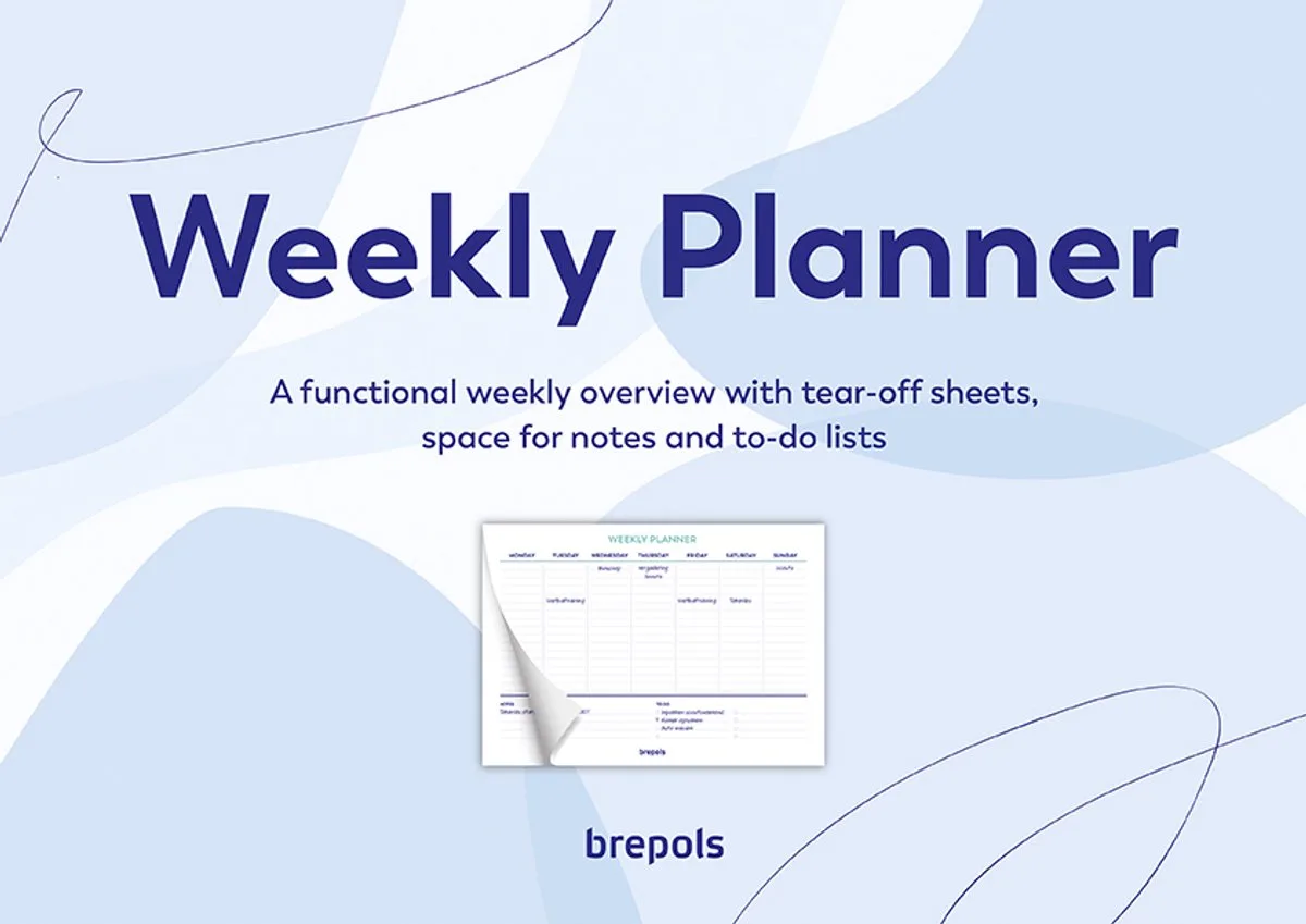 Weekly Planner [1.890] - Ongedateerd - Engels - 29.7 x 21 cm från Brepols i Blå – produktbild