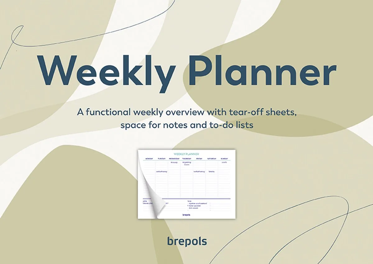Weekly Planner [1.890] - Ongedateerd - Engels - 29.7 x 21 cm från Brepols i Grön – produktbild