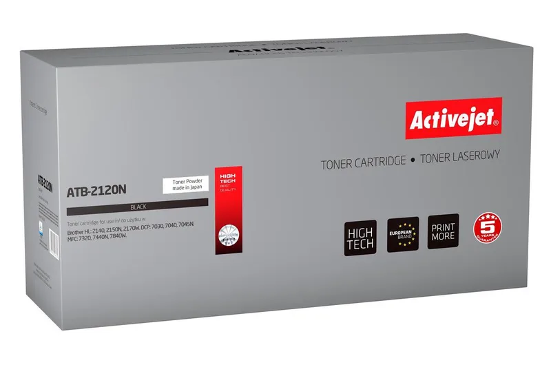 ActiveJet ATB-2120N Toner voor Brother-printer; Brother TN-2120 vervanging; Opperste; 2500 pagina's; zwart. de Brother en Jaune – photo produit