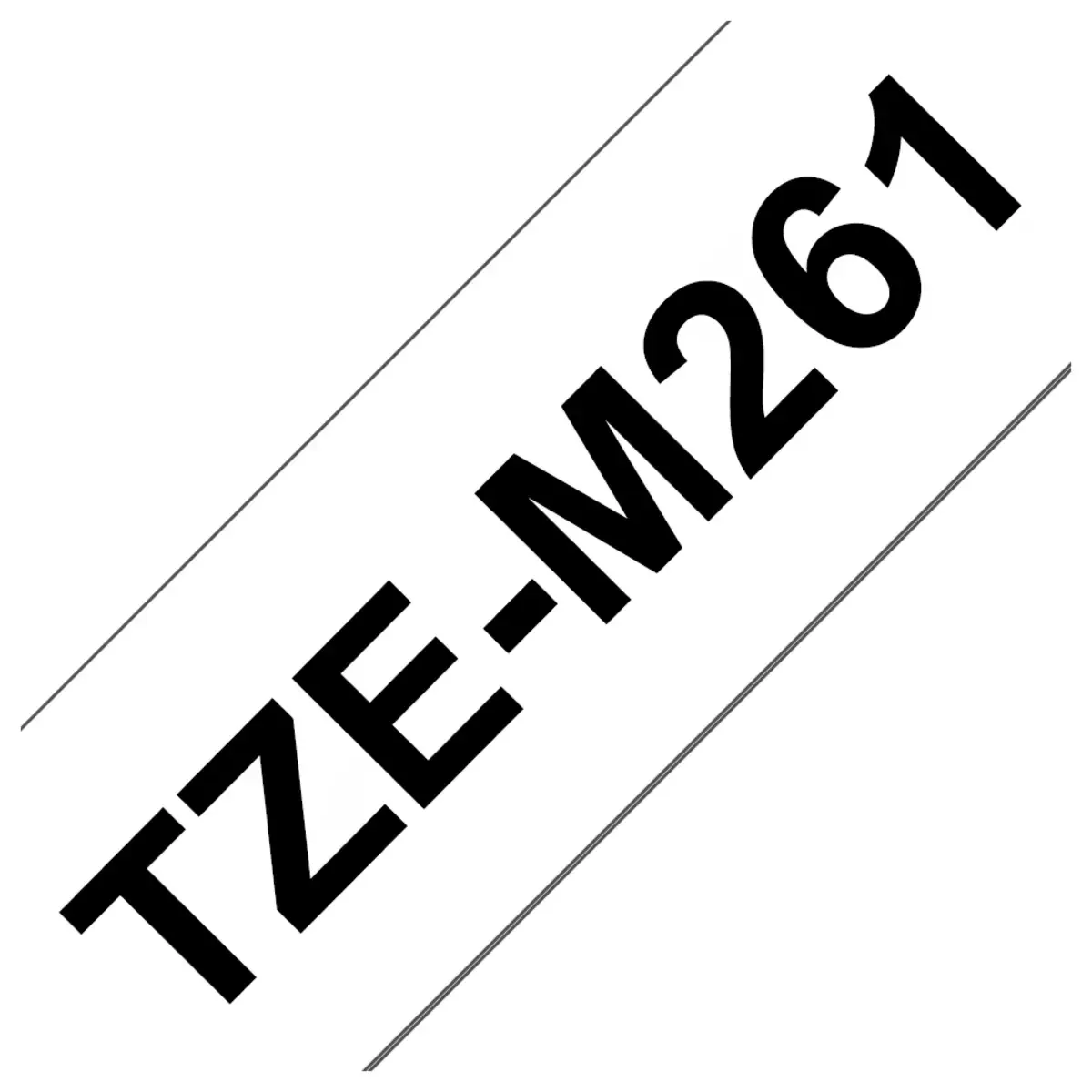 Brother TZe-M261 - Matt - selbstklebend Schriftband Bandfarbe: Weiß Schriftfarbe: Schwarz 36 mm 8 m von Brother – Produktfoto