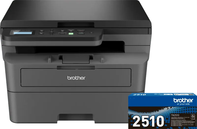 DCP-L2627DWE + 1 extra zwarte toner van Brother – productfoto