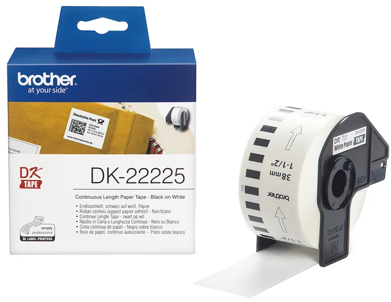 DK-22205 Endlos-Etiketten Papier, 62 mm x 30,48 m fra Brother – produktbillede