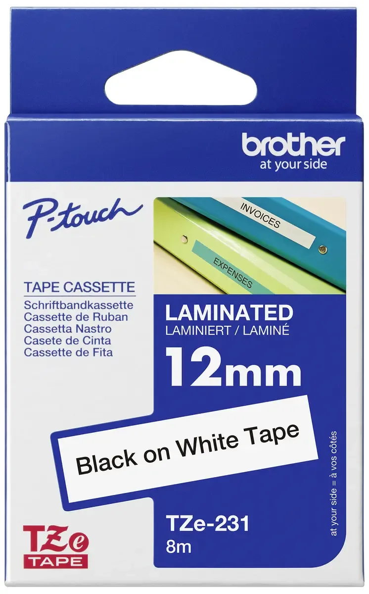 Etiketten Brother TZe TZe-131 PET Bandfarbe: Transparent Schriftfarbe:Schwarz 12 mm 8 m by Brother – product photo