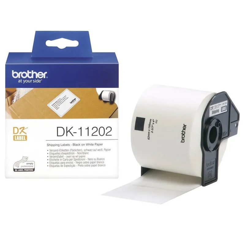 Etiketten Rollenetiketten,100 x 62 mm, permanent DK11202 de Brother – photo produit
