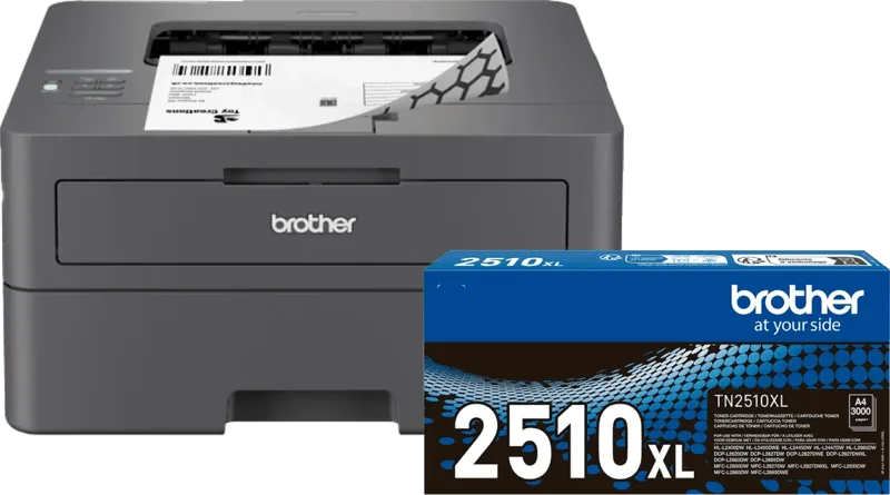 HL-L2445DW + 1 extra zwarte XL toner von Brother – Produktfoto