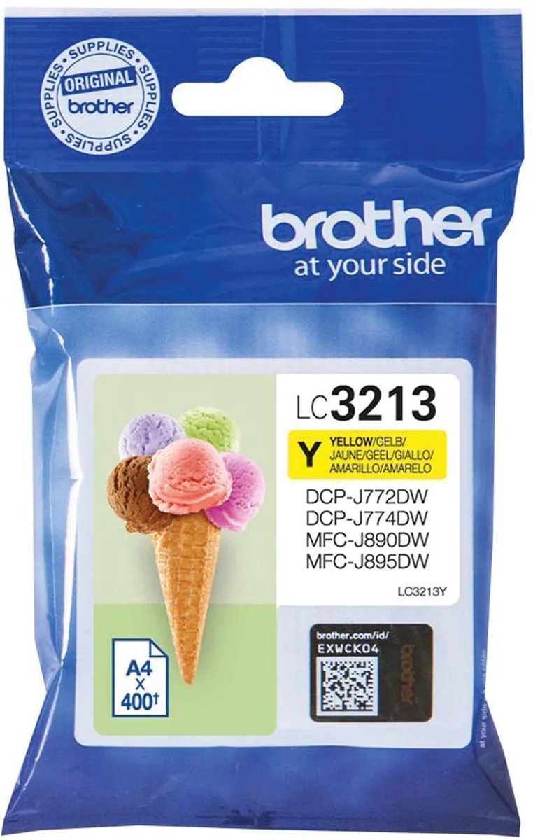 inktcartridge, 400 pagina's, OEM LC-3213Y, 5 stuks by Brother in Yellow – product photo