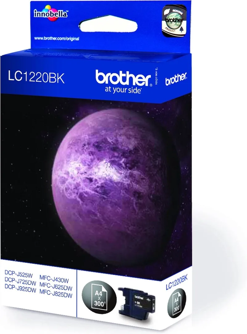 Inktcartridge brother lc-1220bk | 1 stuk | 5 stuks von Brother in Schwarz – Produktfoto