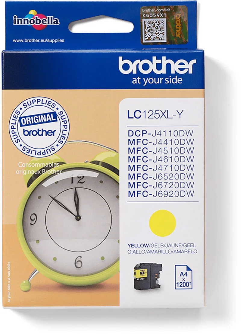Inktcartridge brother lc-125xly | 1 stuk | 5 stuks by Brother in Yellow – product photo