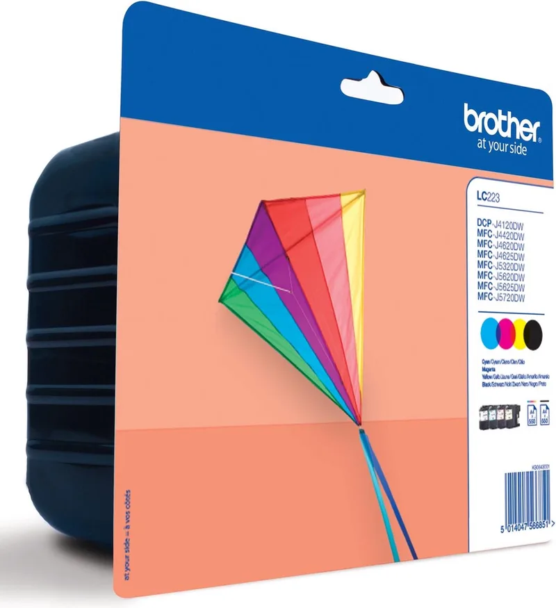 Inktcartridge brother lc-223valbp + 3kleuren | Pak a 4 stuk | 4 stuks de Brother en Noir – photo produit