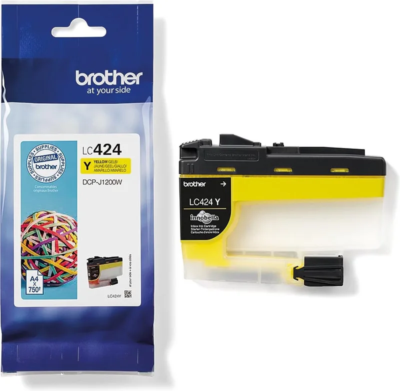 Inktcartridge brother lc-424y | 1 stuk | 5 stuks by Brother in Yellow – product photo