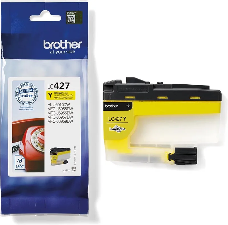 Inktcartridge brother lc-427y | 1 stuk | 5 stuks de Brother en Jaune – photo produit