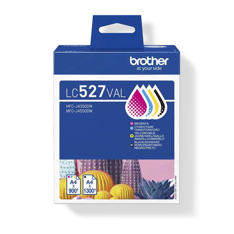 Inktcartridge brother lc-527 zwart + 3 kleuren | 5 stuks by Brother – product photo