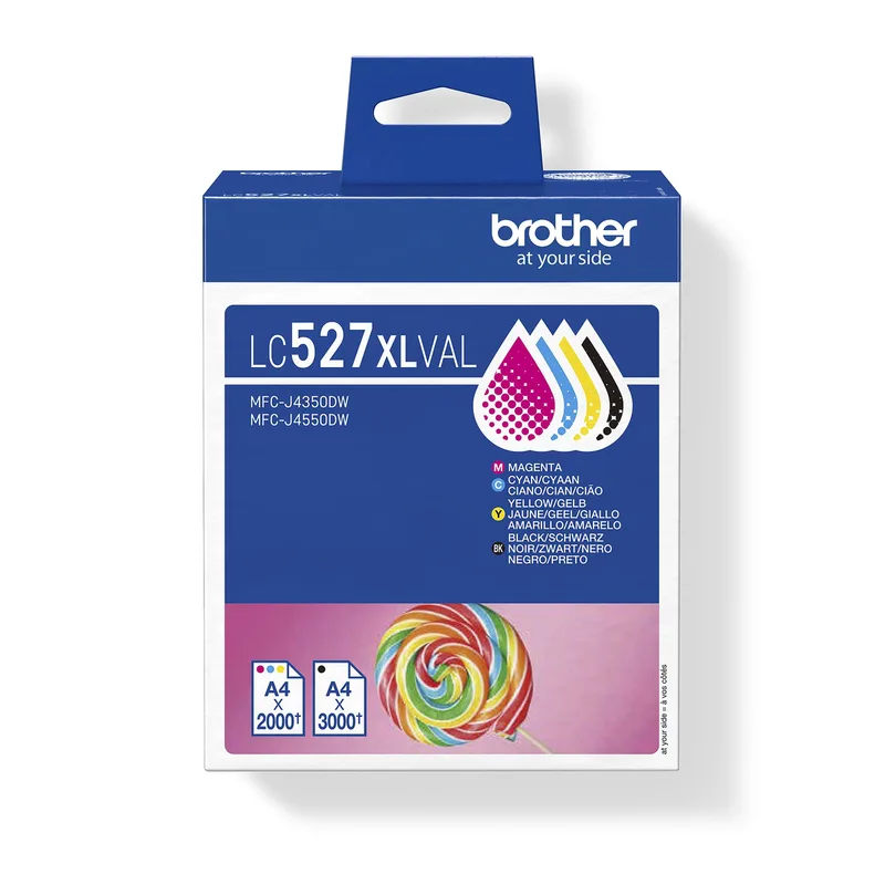 Inktcartridge brother lc-527xl zwart + 3 kleuren | 5 stuks by Brother – product photo